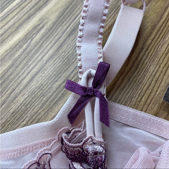 NWT Avenue Sheer Embroidered Underwire Bra - Size 48DDD 48F - Picture 5 of 12